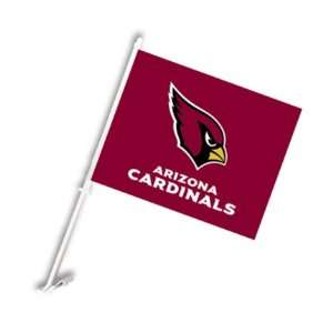 Arizona Cardinals Car Flag W/Wall Brackett Set Of 2 