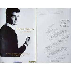 Robin Thicke   The Evolution Of Robin Thicke   Two Sided Poster   New 