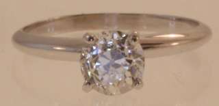   GIA 1.08ct european round diamond engagement ring VS1 J vintage  