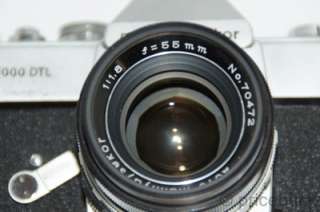 Mamiya Sekor 1000 DTL SLR 35mm Film Camera with 55mm 11.8 Auto Lens 