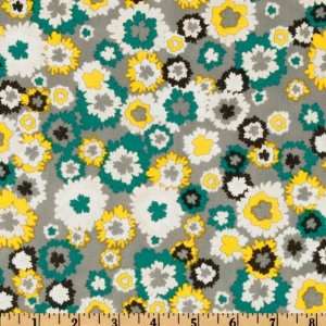  44 Wide Bryant Park Floral Light Grey/Multi Fabric By 