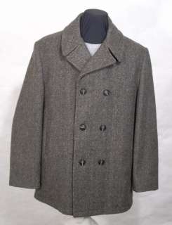 EDDIE BAUER Mens WOOL Coat Jacket size 44 NICE  