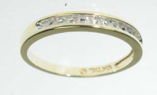  10K SOLID YELLOW GOLD DIAMOND WEDDING BAND ESTATE RING J216167  