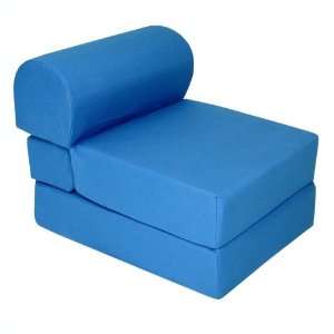 com Elite Royal Blue Childrens Foam Sleeper Chair Furniture & Decor