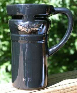 Harley Davidson Travel Mug Black Flame Ceramic New  