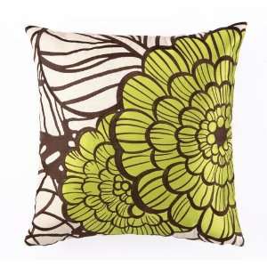  Trina Turk Jungle Bloom Embroidered Green Pillow