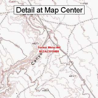  USGS Topographic Quadrangle Map   Tucker Mesa NW, Arizona 