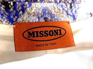 MISSONI Great Combination of colors Ivory,Blue,Purple Sweater Jacket 