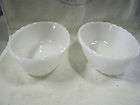 set of 2 EO Brody co white milk glass textured dishes