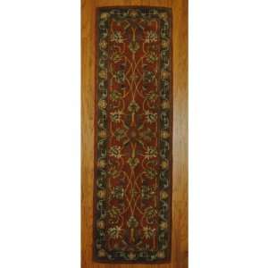 Herat Oriental 24 x 78 Indo Hand tufted Mahal Rectangular Rust Wool 