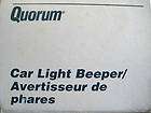 Quorum Vehicle Car Light Beeper Alarm Battery Saver NEW