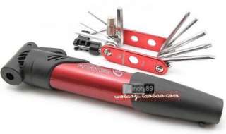2012 Cycling Bicycle tools Bike repair kits with Pouch Pump Red  