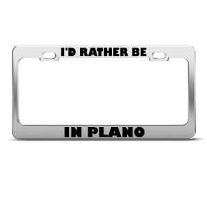 Rather Be In Plano license plate frame Stainless Metal Tag Holder