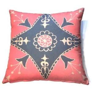  Suzani Moroccan Turkish Pillow in Pink, Gold, Jade 
