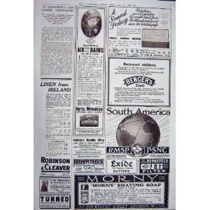   Advertisement 1922 Bengers Food Morny Soap Cigarettes