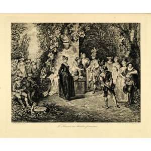  1895 Photogravure Jean Antoine Watteau French Theater Live 