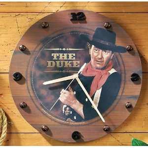  John Wayne The Duke Round Wall Clock: Home & Kitchen