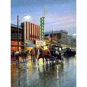  Jack Terry   Big Night in a Small Town Canvas Giclee: Home 