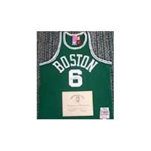  Bill Russell Signed Celtics Green Jersey: Sports 
