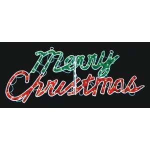  Holographic Merry Christmas Outdoor Sign, Lighted 