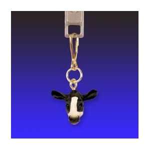 Holstein Cow Zipper Charm