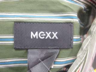 MEXX Mens Green Stripe Long Sleeve Button Shirt Sz XS  