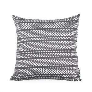  20 X 20 Modern Gray Dotted Stripe Throw Pillow Cover 