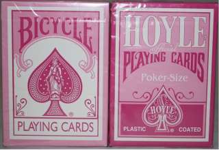 Bicycle Hoyle Pink Fashion Deck Playing Cards 2 Decks  