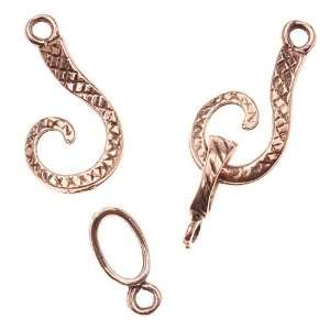   Pewter Ornate Whimsical Hook And Eye Clasps 12mm (2)