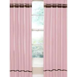  Hotel Pink and Brown Curtain Panels