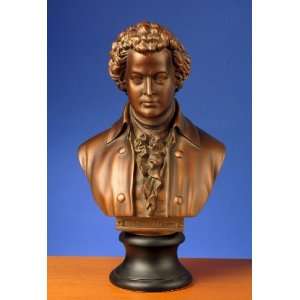  Mozart Bronze Finish Bust Statue