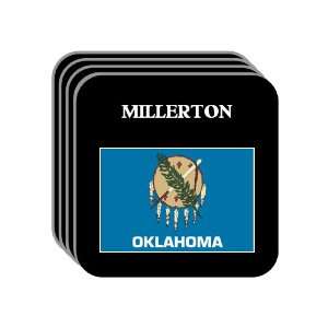  US State Flag   MILLERTON, Oklahoma (OK) Set of 4 Mini 