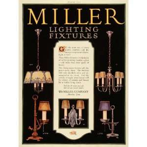  1925 Ad Ceiling Lamps No. 544 Miller Co Lighting Fixtures 