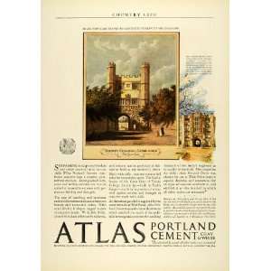 Ad Atlas Portland Cement Trinity College Cambridge Gate Military Cadet 