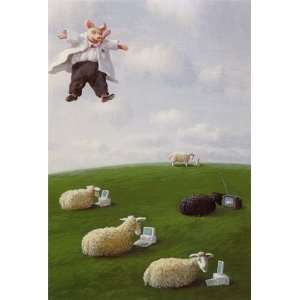 Ms Sheep, Note Card by Michael Sowa, 4.5x6.75 