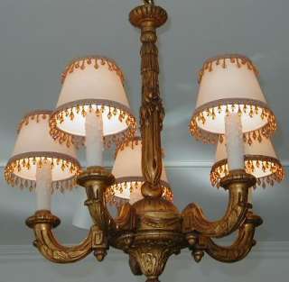 Antique French Giltwood Chandelier NR  