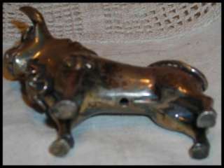 sterling silver CEREMONIAL BULL PAPERWEIGHT figurine spanish mexican 