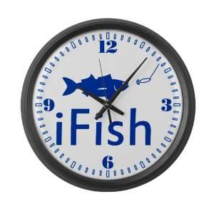  Large Wall Clock iFish Fishing Fisherman: Everything Else