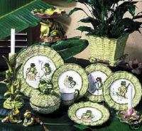 Unique Intrada Frog Tableware Best of Italy 14pc Plates  