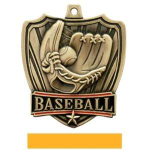  Hasty Awards 2.5 Shield Custom Baseball Medals GOLD MEDAL 