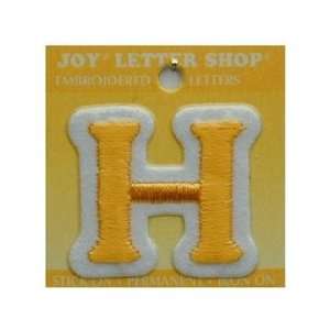  Joy Letter Shop Iron On Gold H (6 Pack)
