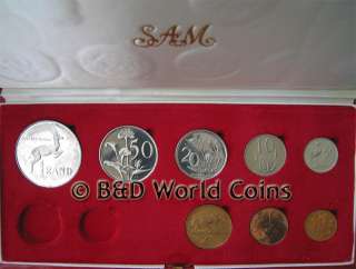   AFRICA 8 COINS PROOF SET .39oz SILVER 1 RAND BOX LOW MINT=7,000 SETS