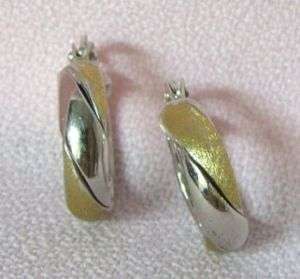 14k yellow gold hoop loop earrings  