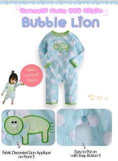   Newborn Toddler Boy Girls Long Sleeves Bodysuit Bubble Lion  