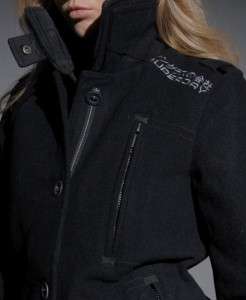 New Womens Superdry Jermyn Street Pea Trench Jacket SB MP193/2476 