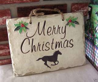 TRACTOR SUPPLY CO. CEMENT COUNTRY HANGING HOLIDAY SIGN  