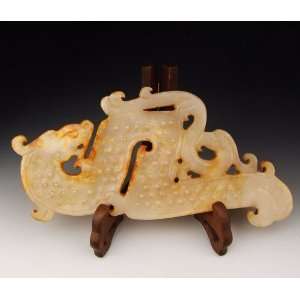 One Dragon shaped Jade Carving from Spring&Autumn Period, Chinese 