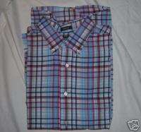 ST JOHNS BAY Long Sleeve Red & Blue Plaid Shirt  Large  