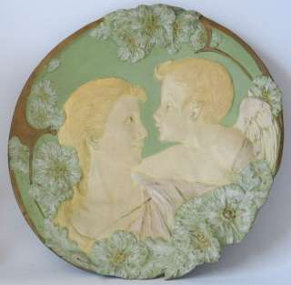 Antique Ceramic Plate Art Nouveau Ernst Wahliss Vienna c.1900  