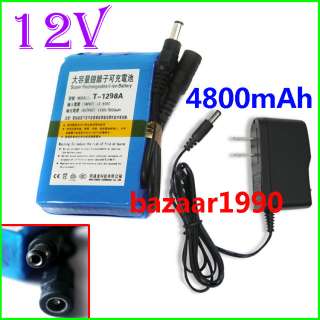 12V Portable 4800mAh Li ion Rechargeable Battery Pack  
